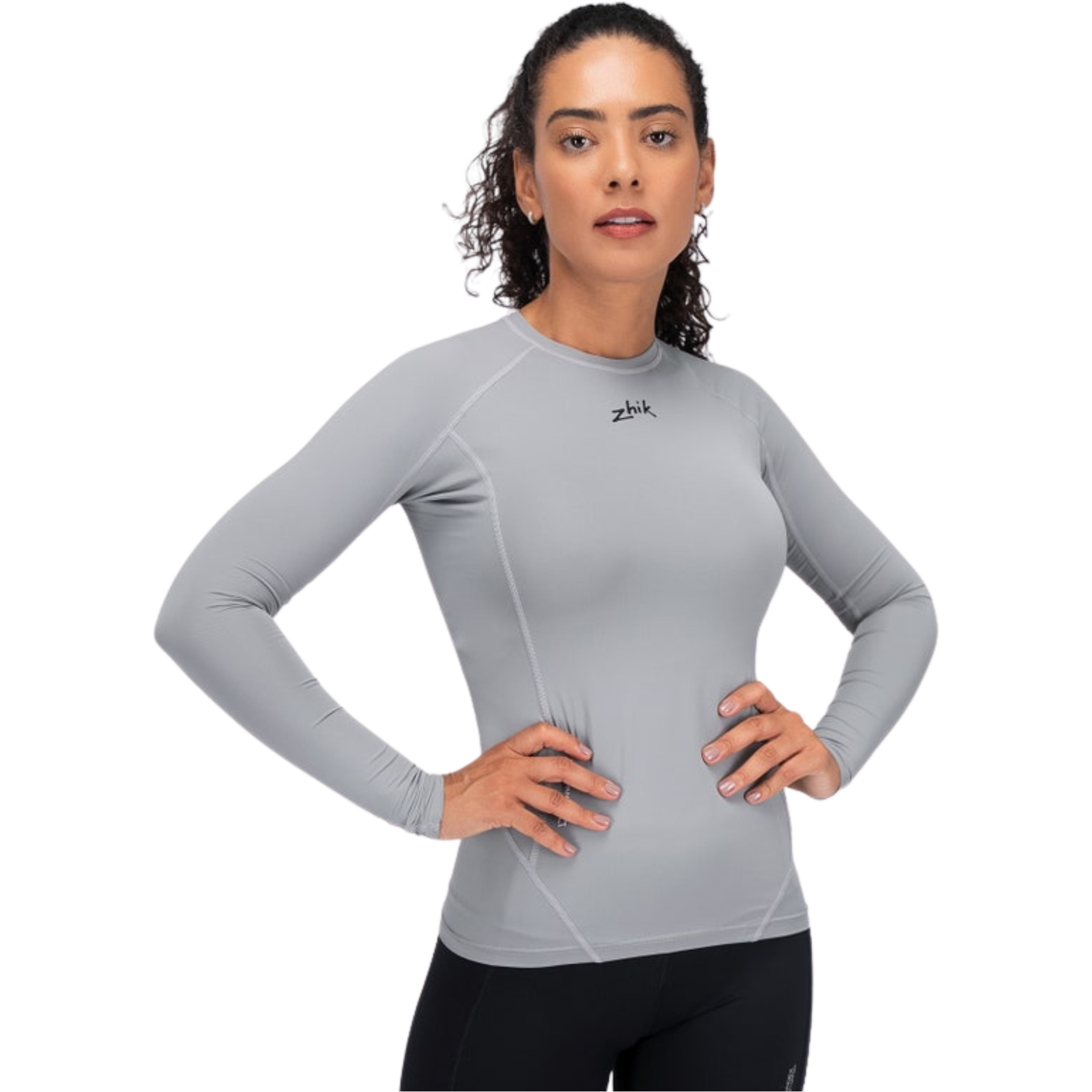 2026 Zhik Mujer Camiseta Interior De Manga Larga Eco Spandex LT DTP-0163-W-PLT - Platinum